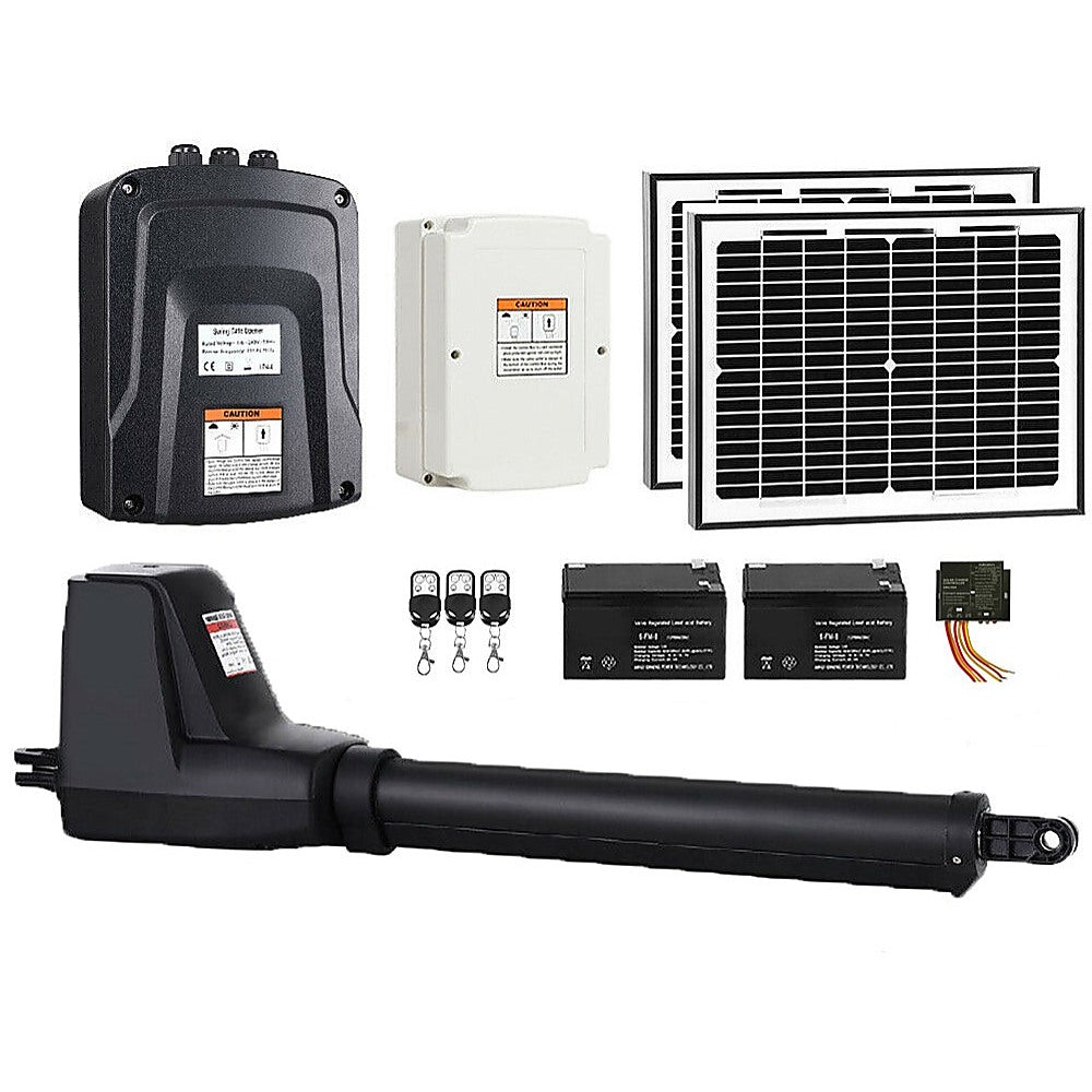 400KG Single Swing Auto Motor Remote Gate Opener With 20W Mono Backup Solar V63-952121