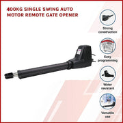 400KG Single Swing Auto Motor Remote Gate Opener With 20W Mono Backup Solar V63-952121