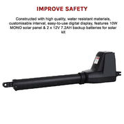 400KG Single Swing Auto Motor Remote Gate Opener With 20W Mono Backup Solar V63-952121