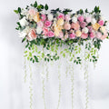 1M Artificial Flower Runner Arrangement Panel Wall Rose DIY Wedding Party Decor V63-952131