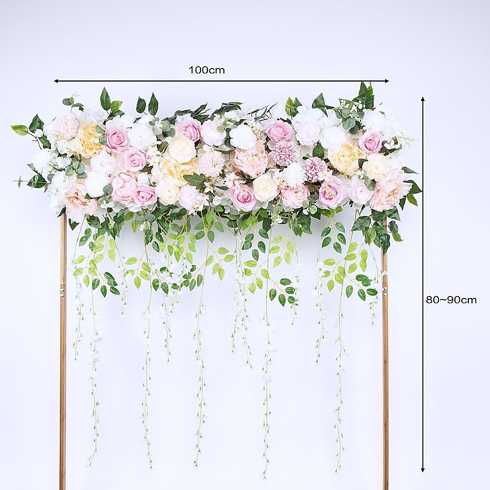 1M Artificial Flower Runner Arrangement Panel Wall Rose DIY Wedding Party Decor V63-952131