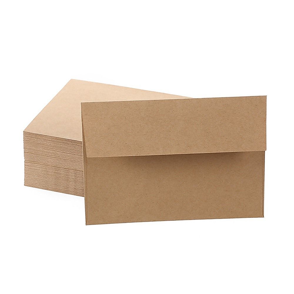50 x Brown Kraft Envelopes for Wedding Cards Rustic Invitation Mailing Envelopes for Special Events V63-952181