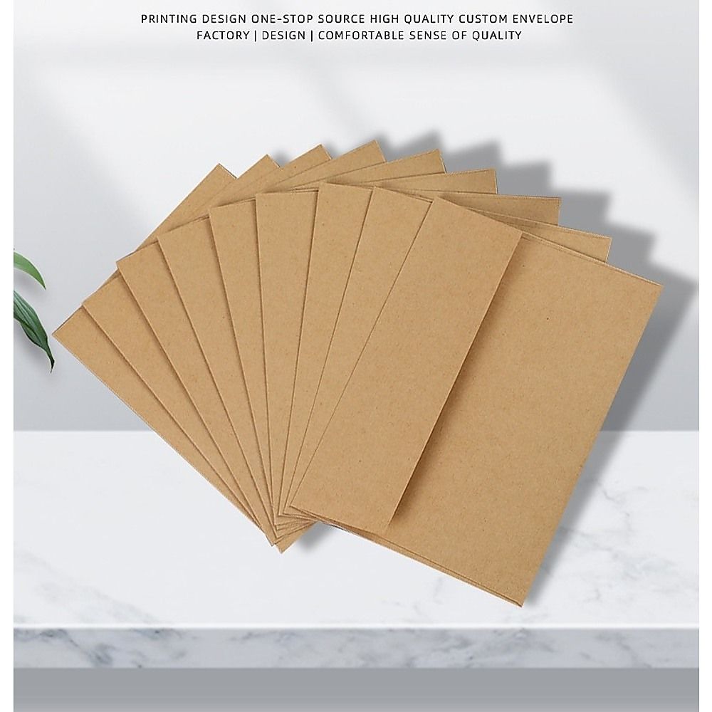 50 x Brown Kraft Envelopes for Wedding Cards Rustic Invitation Mailing Envelopes for Special Events V63-952181