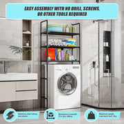 Storage Shelf 3 Tier Rack Portable Laundry Stand Unit Organiser V63-952211