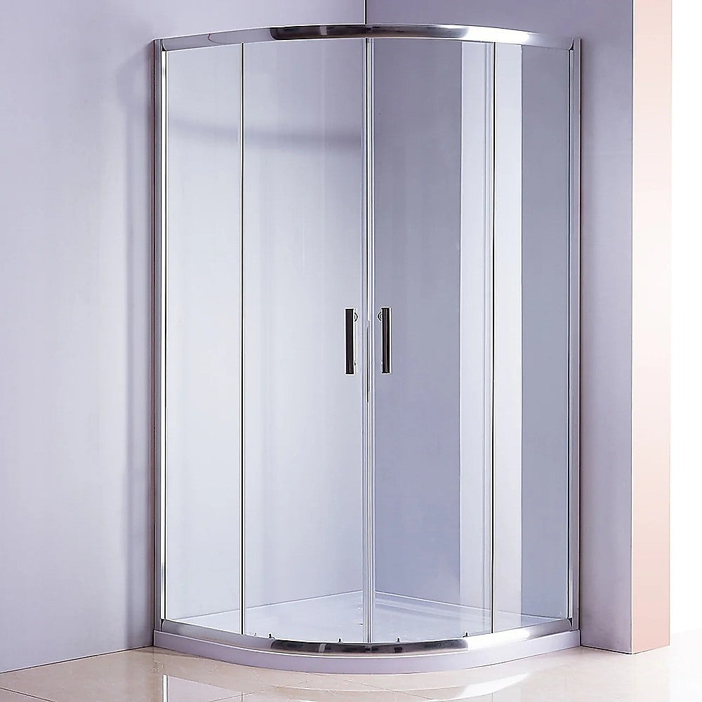 90x90cm Rounded Curved Shower Base in Black V63-952271