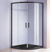 90x90cm Rounded Curved Shower Base in Black V63-952271