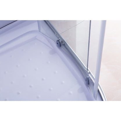 90x90cm Rounded Curved Shower Base in White