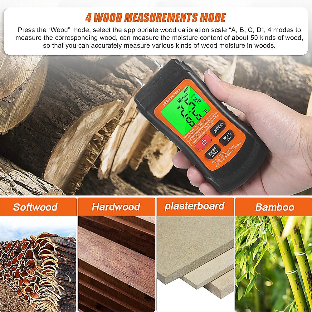 Moisture Meter Wood Masonry Wall & Other Materials Damp Meter Detector V63-952291