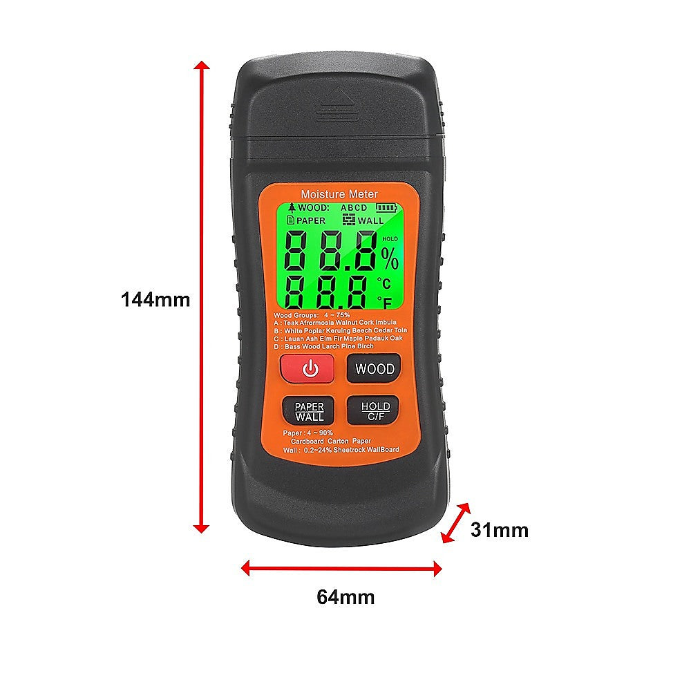 Moisture Meter Wood Masonry Wall & Other Materials Damp Meter Detector V63-952291