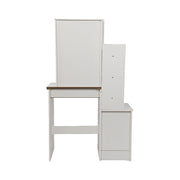 Dressing Table LED Makeup Mirror Stool Set Vanity Desk With Drawer Lighted V63-952301