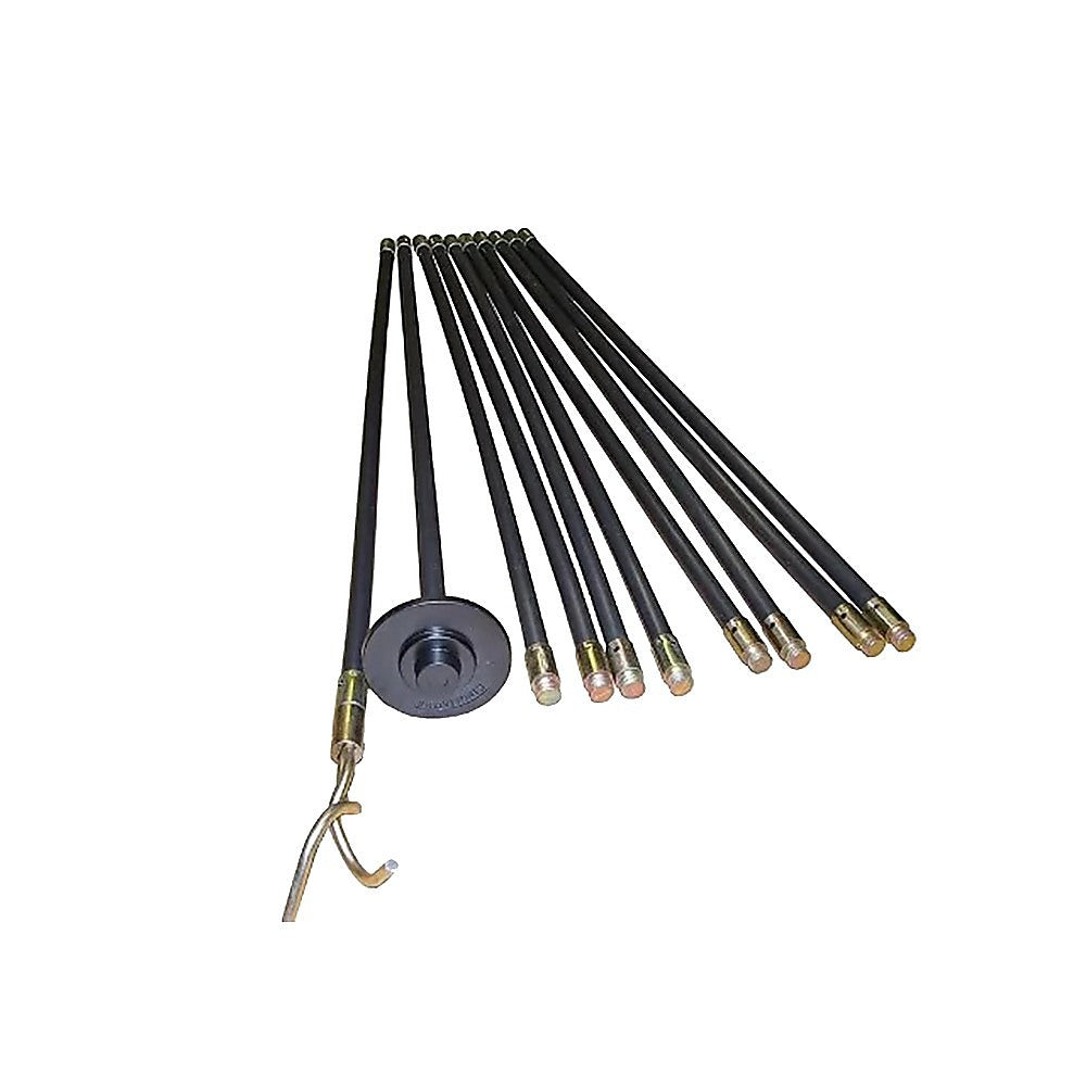9m Drain Rod Set Kit Plunger Worm Scraper Cleaning Rods Rodding Carry Bag V63-952311