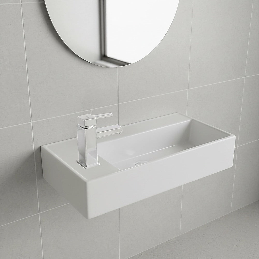 Small Compact Bathroom Cloakroom Hand Wash Basin Sink Ceramic Wall Hung V63-952321
