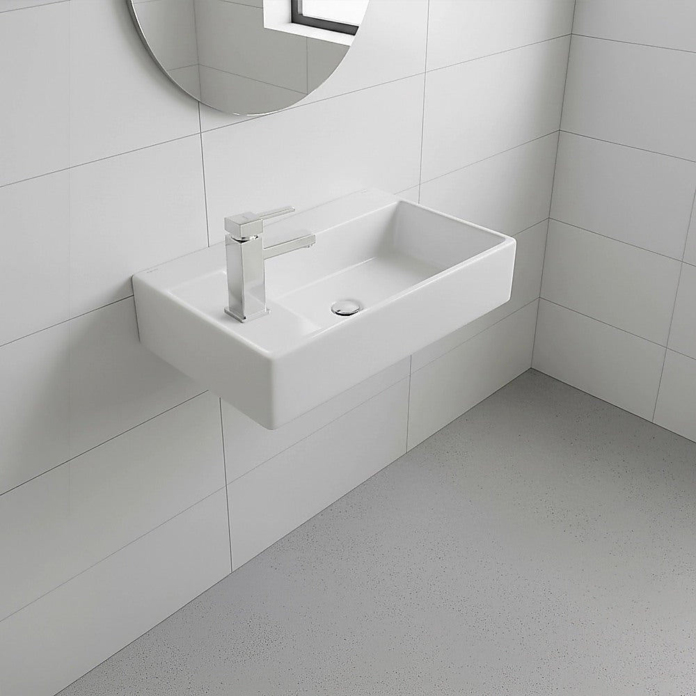 Small Compact Bathroom Cloakroom Hand Wash Basin Sink Ceramic Wall Hung V63-952321