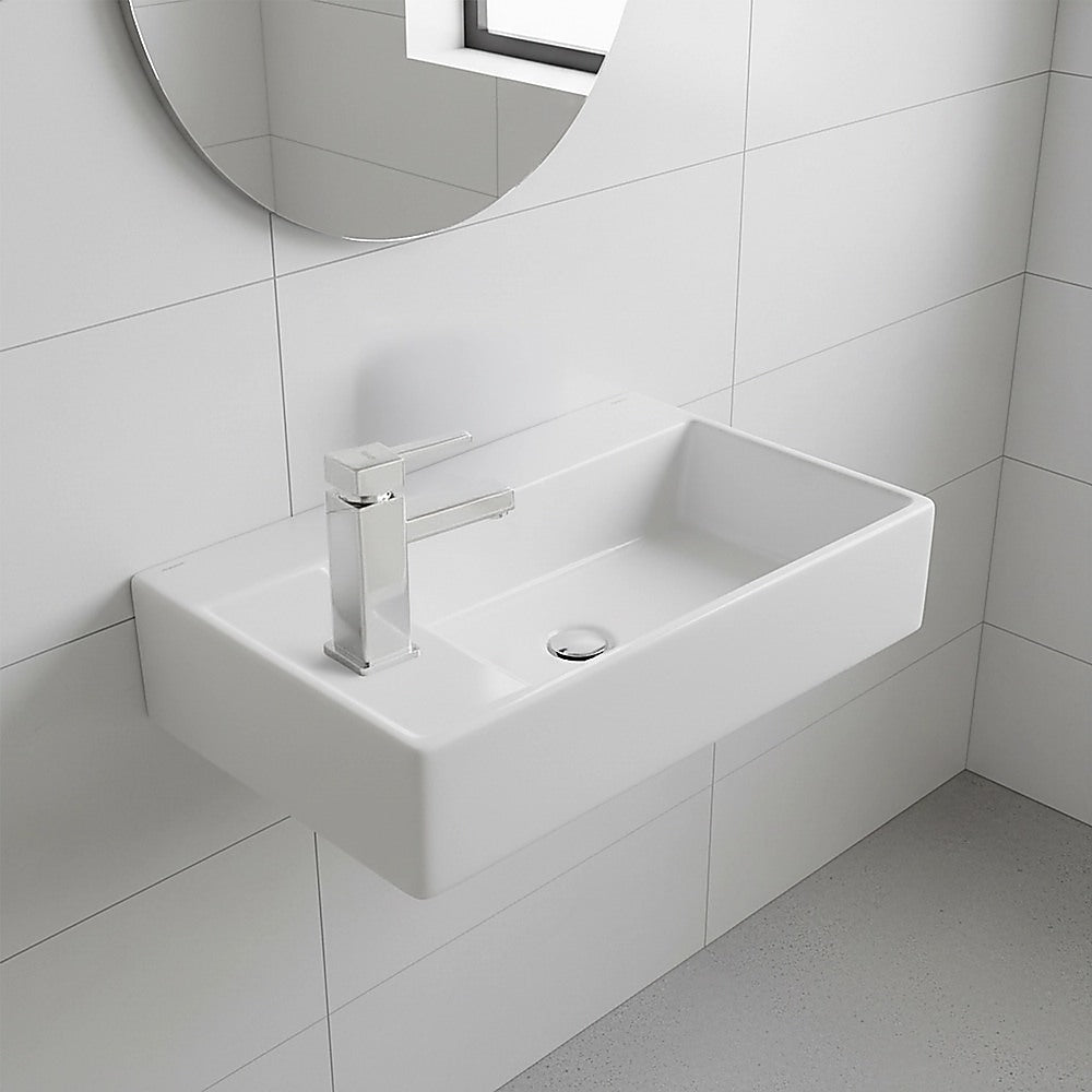 Small Compact Bathroom Cloakroom Hand Wash Basin Sink Ceramic Wall Hung V63-952321