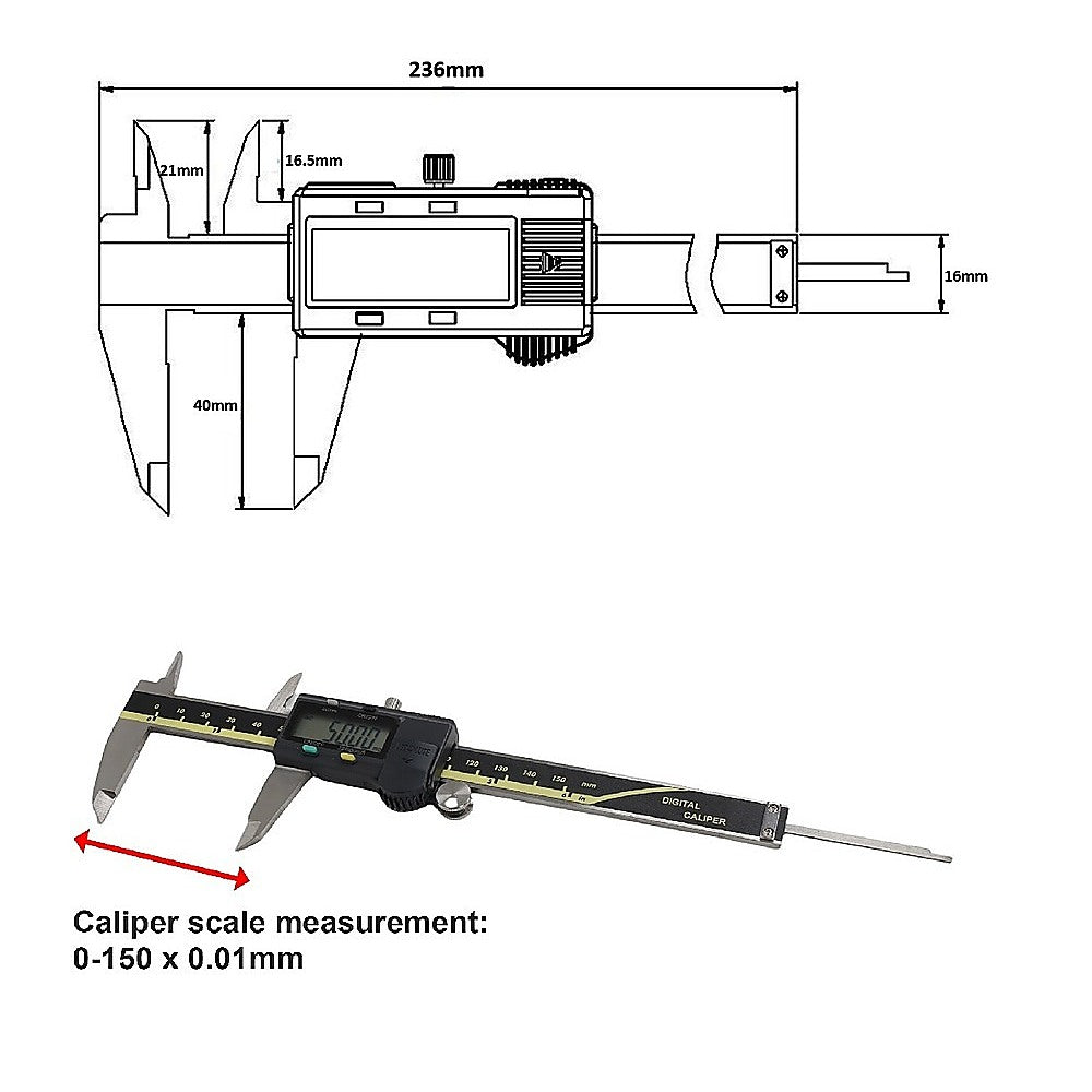 Scale Digital Caliper V63-952331