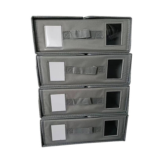4PCS Foldable Bed Sheet Set Organizer Fabric Storage Bins with Handle Storage Box V63-952341