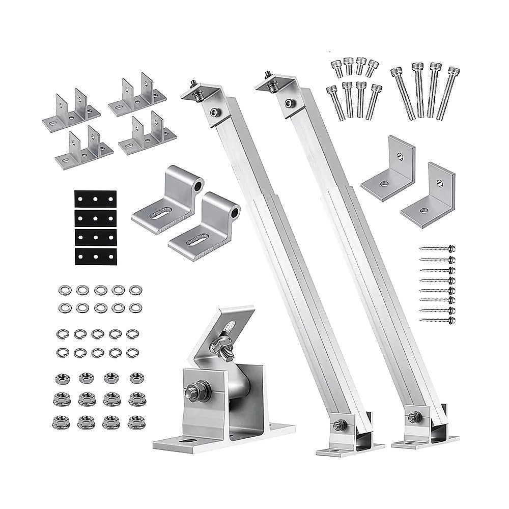 Adjustable Solar Panel Tilt Mount Brackets Kit - Roof, Ground & Boat Mounting System for Secure Installation V63-952361