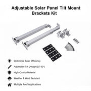 Adjustable Solar Panel Tilt Mount Brackets Kit - Roof, Ground & Boat Mounting System for Secure Installation V63-952361