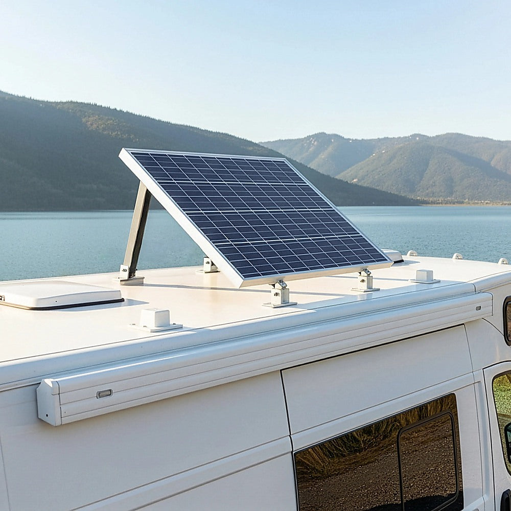 Adjustable Solar Panel Tilt Mount Brackets Kit - Roof, Ground & Boat Mounting System for Secure Installation V63-952361