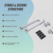 Adjustable Solar Panel Tilt Mount Brackets Kit - Roof, Ground & Boat Mounting System for Secure Installation V63-952361