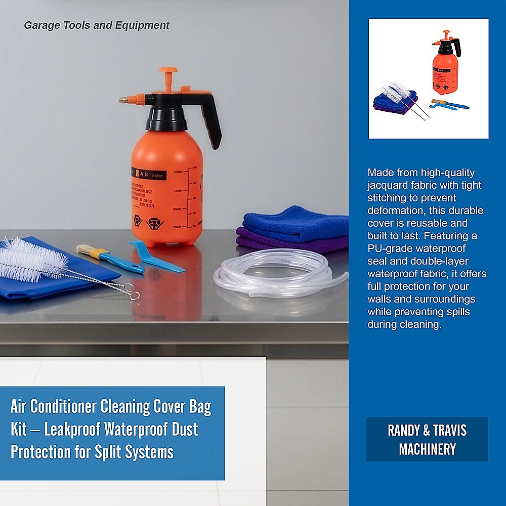 Air Conditioner Cleaning Cover Bag Kit - Leakproof Waterproof Dust Protection for Split Systems V63-952391