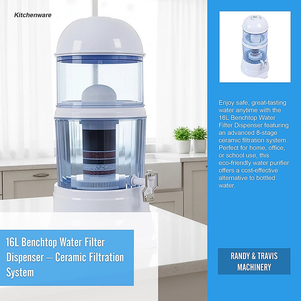 16L Benchtop Water Filter Dispenser - Ceramic Filtration System V63-952401