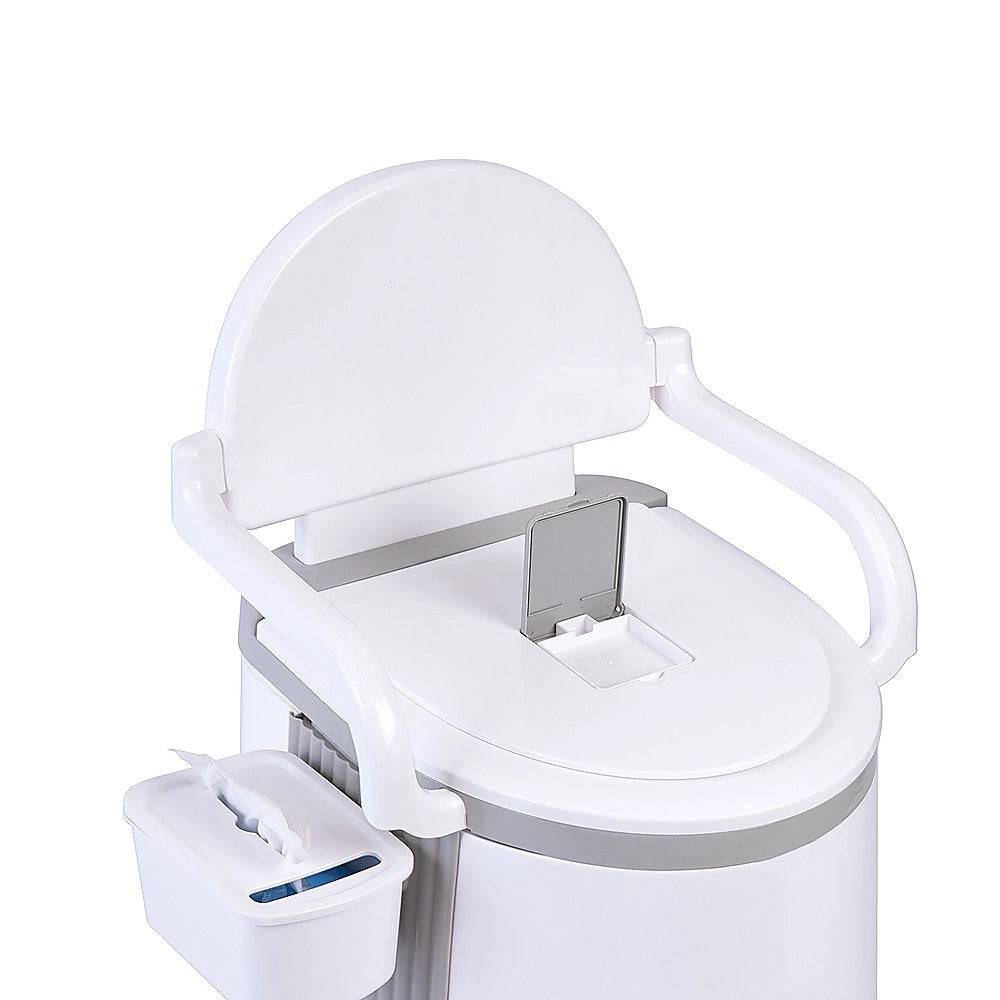 19L Camping Portable Toilet - Outdoor & Indoor Travel Commode Potty with Built-In Tissue Box V63-952411