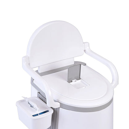 19L Camping Portable Toilet - Outdoor & Indoor Travel Commode Potty with Built-In Tissue Box V63-952411