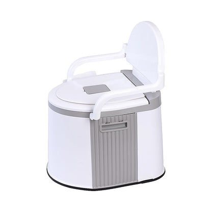 19L Camping Portable Toilet - Outdoor & Indoor Travel Commode Potty with Built-In Tissue Box V63-952411