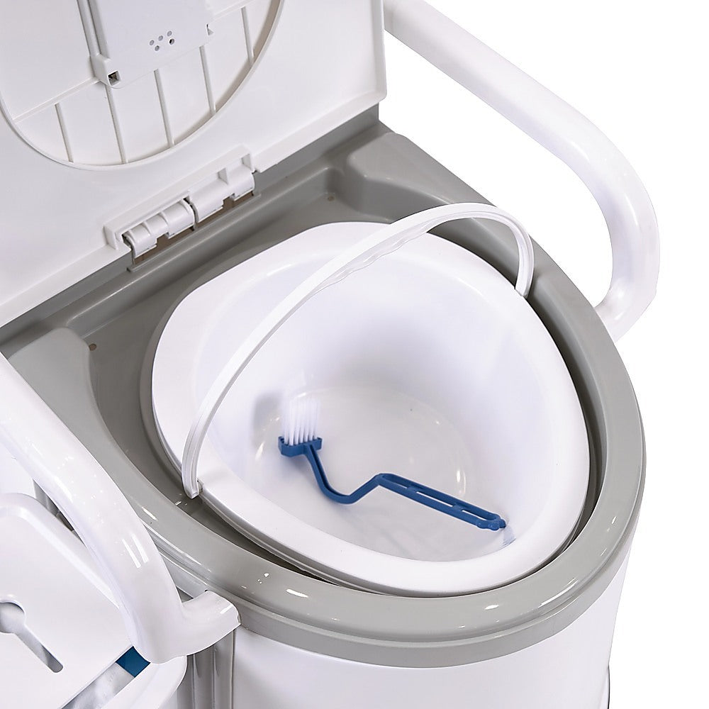 19L Camping Portable Toilet - Outdoor & Indoor Travel Commode Potty with Built-In Tissue Box V63-952411