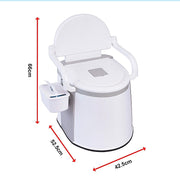19L Camping Portable Toilet - Outdoor & Indoor Travel Commode Potty with Built-In Tissue Box V63-952411