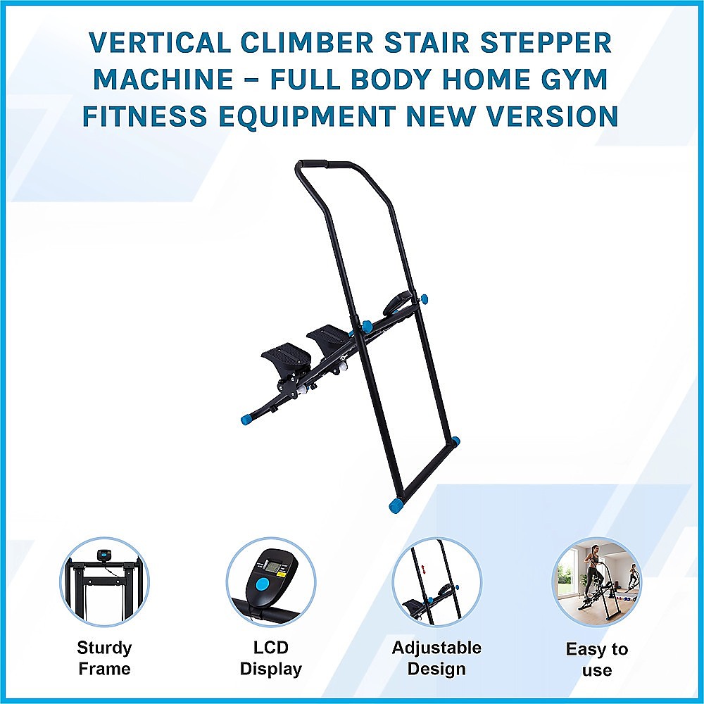 Vertical Climber Stair Stepper Machine - Full Body Home Gym Fitness Equipment NEW VERSION V63-952451