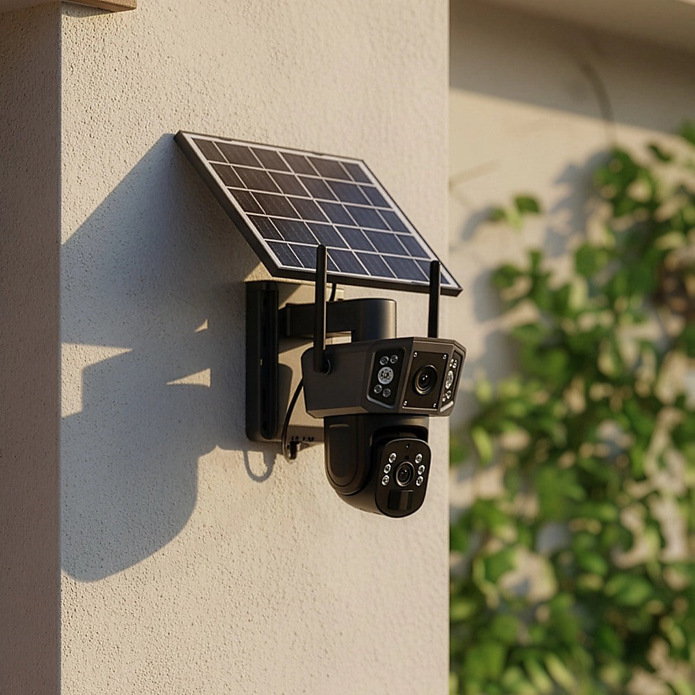 9MP Wireless Solar Camera WIFI Security Outdoor Battery PTZ CCTV Home House V380 V63-952461