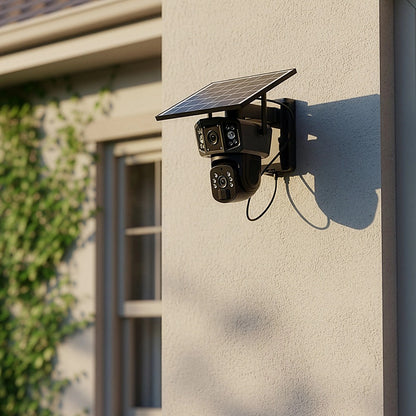 9MP Wireless Solar Camera WIFI Security Outdoor Battery PTZ CCTV Home House V380 V63-952461