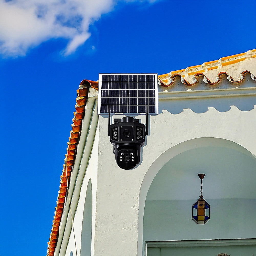 9MP Wireless Solar Camera WIFI Security Outdoor Battery PTZ CCTV Home House V380 V63-952461