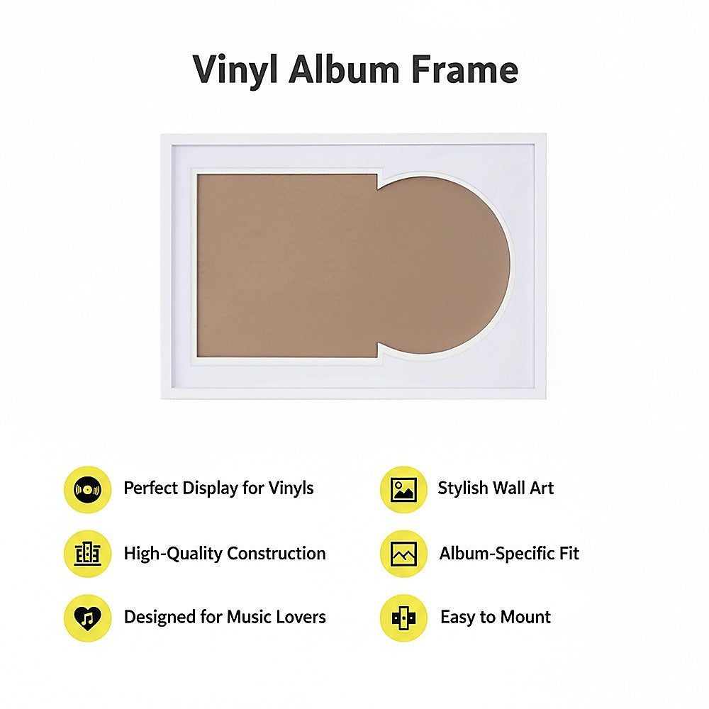 Vinyl Album Frame - LP Record Display Frame Music Artwork Decor V63-952471