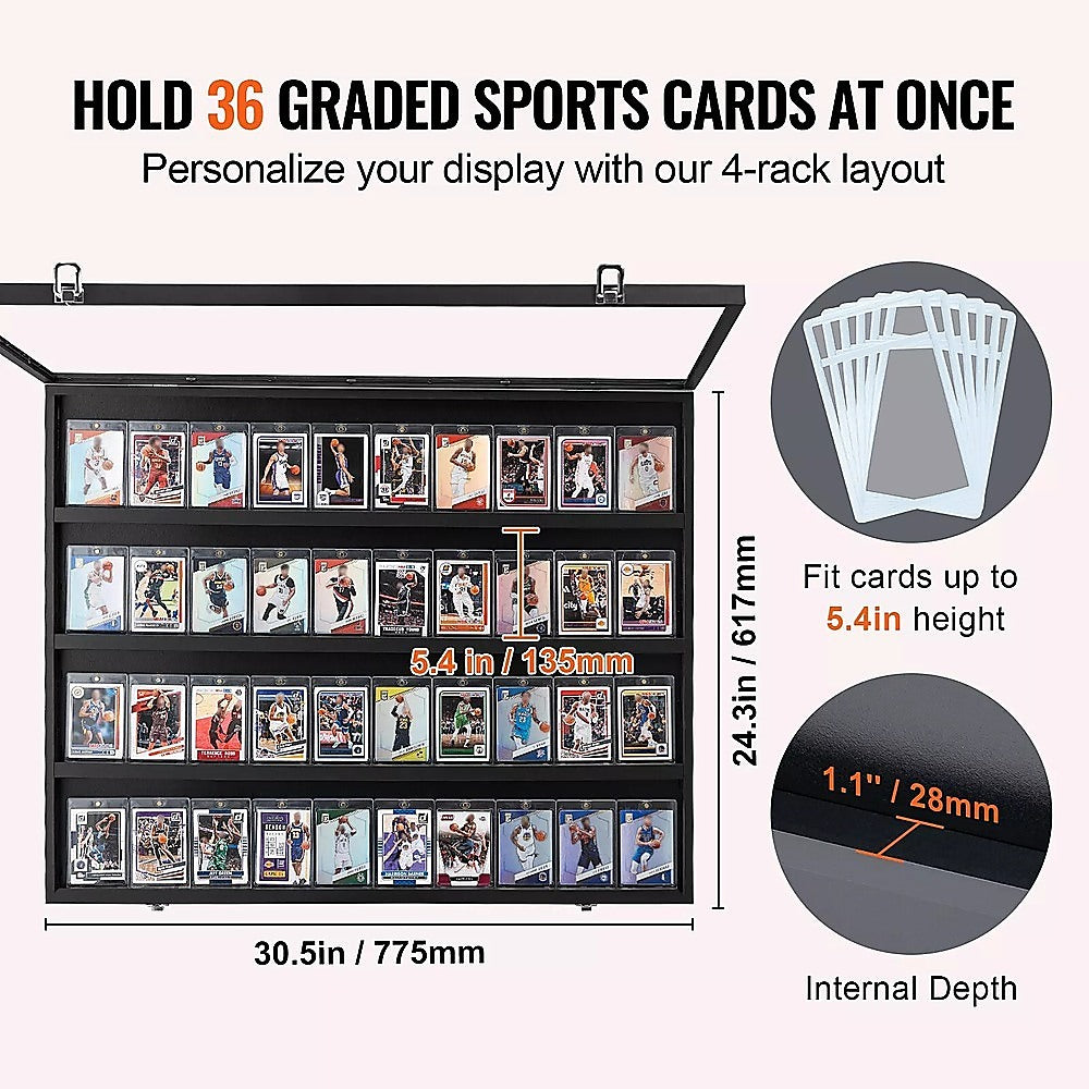36 Graded Sports Card Display Case V63-952491