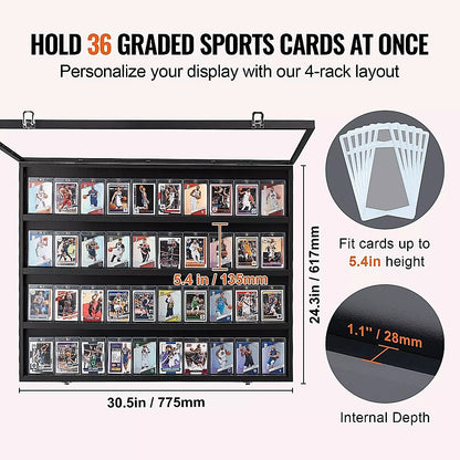 36 Graded Sports Card Display Case V63-952491
