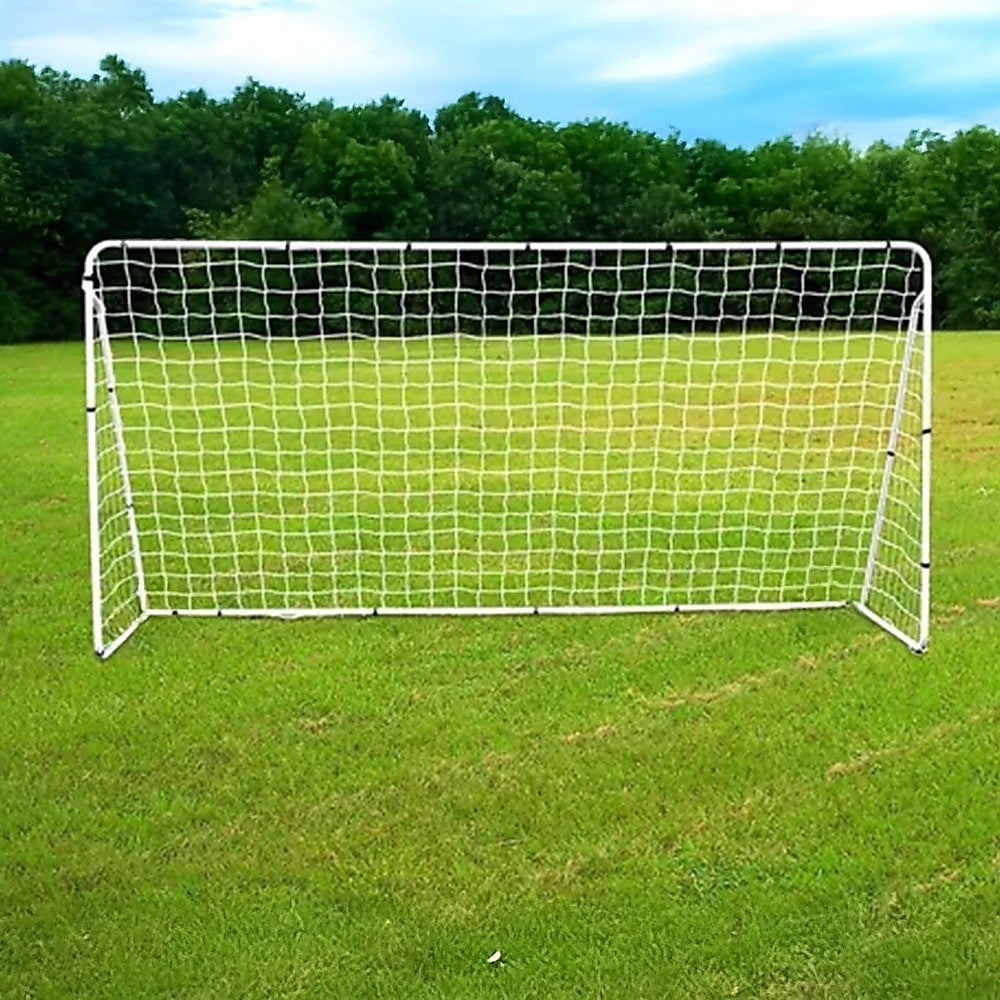3.6m x 1.8m Portable Soccer Goal Net Steel Post Frame Backyard Football Training Set V63-952511