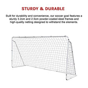 3.6m x 1.8m Portable Soccer Goal Net Steel Post Frame Backyard Football Training Set V63-952511