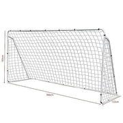 3.6m x 1.8m Portable Soccer Goal Net Steel Post Frame Backyard Football Training Set V63-952511