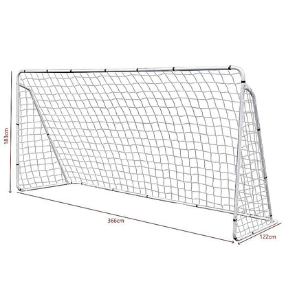 3.6m x 1.8m Portable Soccer Goal Net Steel Post Frame Backyard Football Training Set V63-952511