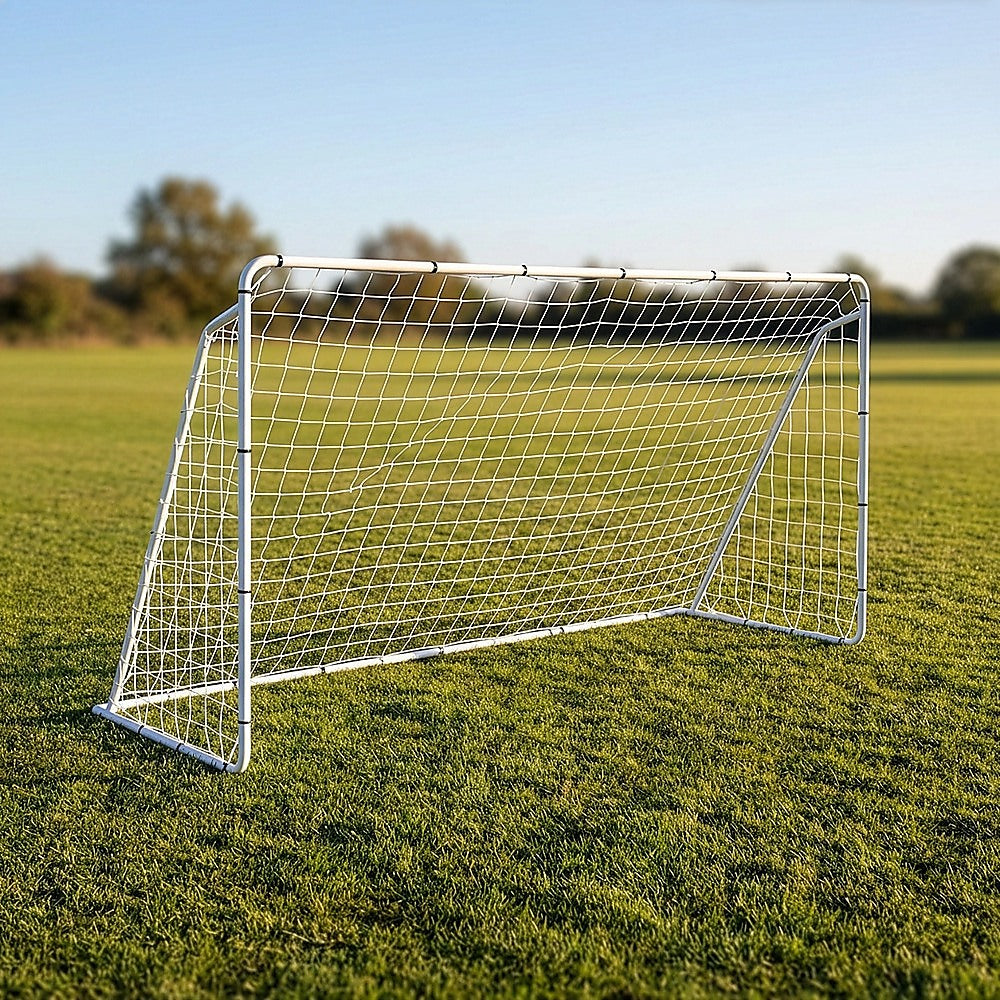 3.6m x 1.8m Portable Soccer Goal Net Steel Post Frame Backyard Football Training Set V63-952511