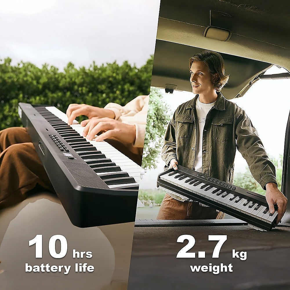 Folding Digital Piano 88 Key Velocity-Sensitive + Carry Case Pedal V63-952531