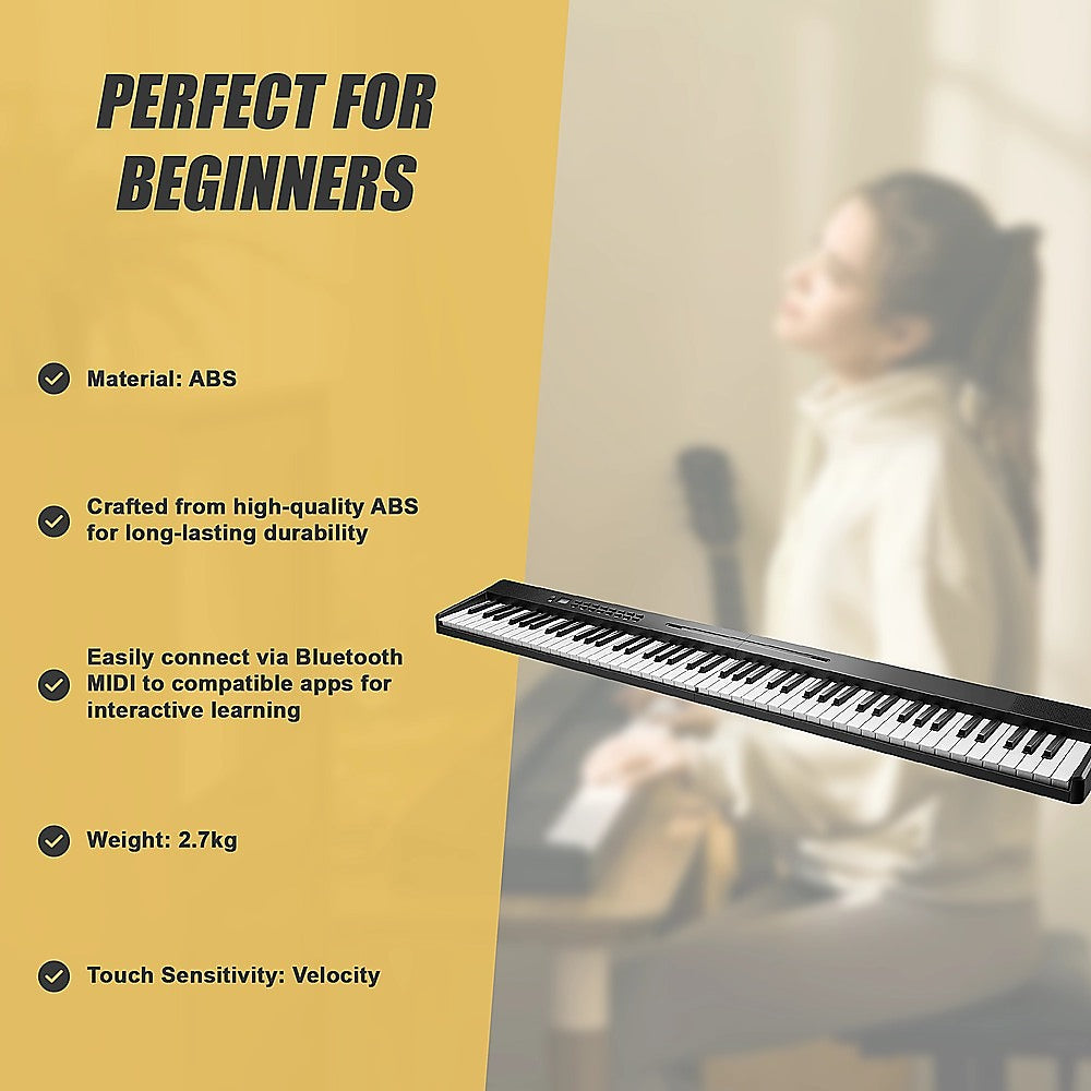 Folding Digital Piano 88 Key Velocity-Sensitive + Carry Case Pedal V63-952531