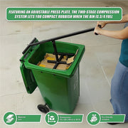 Wheelie Bin Compactor Manual Press Household Rubbish Trash Recycling Bins V63-952541