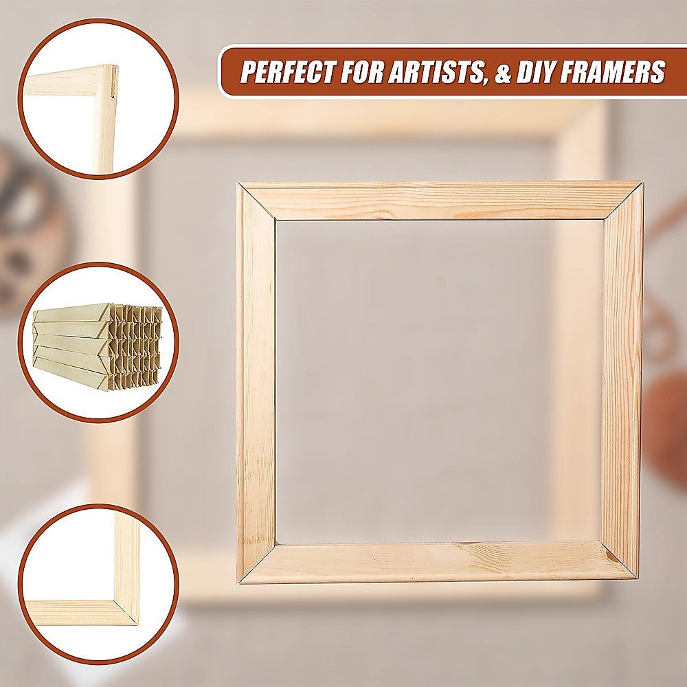 50x Canvas Stretcher Bars Frames Pine Wood V63-952551