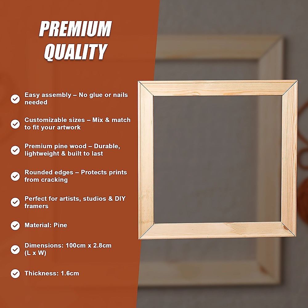 50x Canvas Stretcher Bars Frames Pine Wood V63-952551