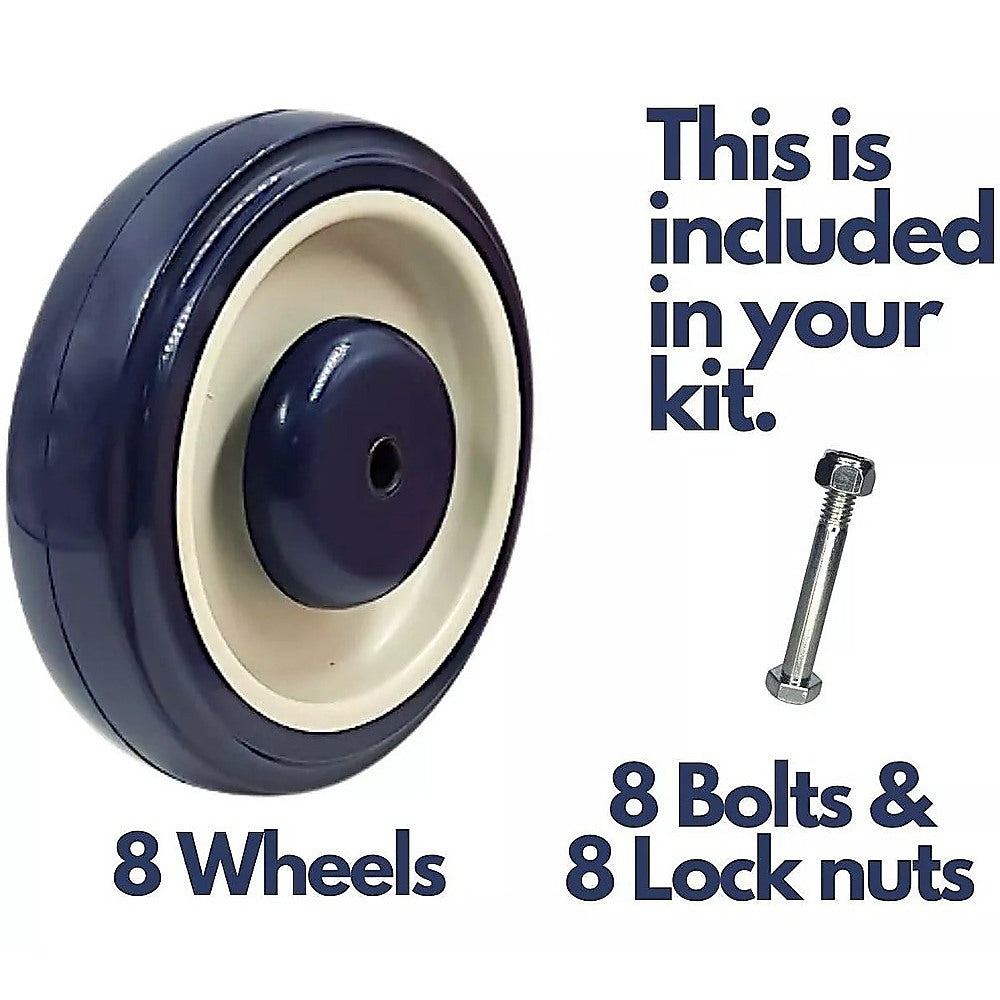 8 x 5" Diameter Wheels Nuts and Bolts included V63-952591