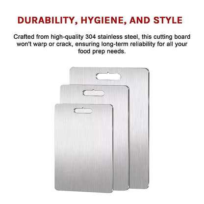 3 x 304SS Cutting Chopping Board Stainless Steel V63-952611
